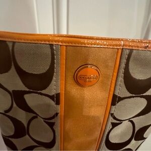 Coach Orange & Brown shoulder bag.